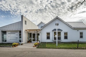 Rothenberg Hillel House with dramatic sky