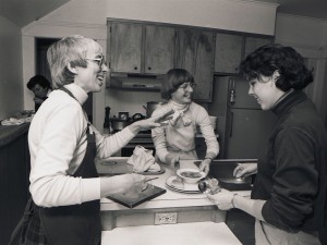 An archival photo of Friday Cafe featuring founders Joyce Klein and Peggy Turgeon