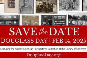 The image shows a Save the Date for Douglass Day 2025