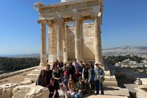 Students at Nike Temple