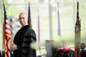 Shaka Smart ’99 H’17 speaking at Kenyon’s 189th Commencement.