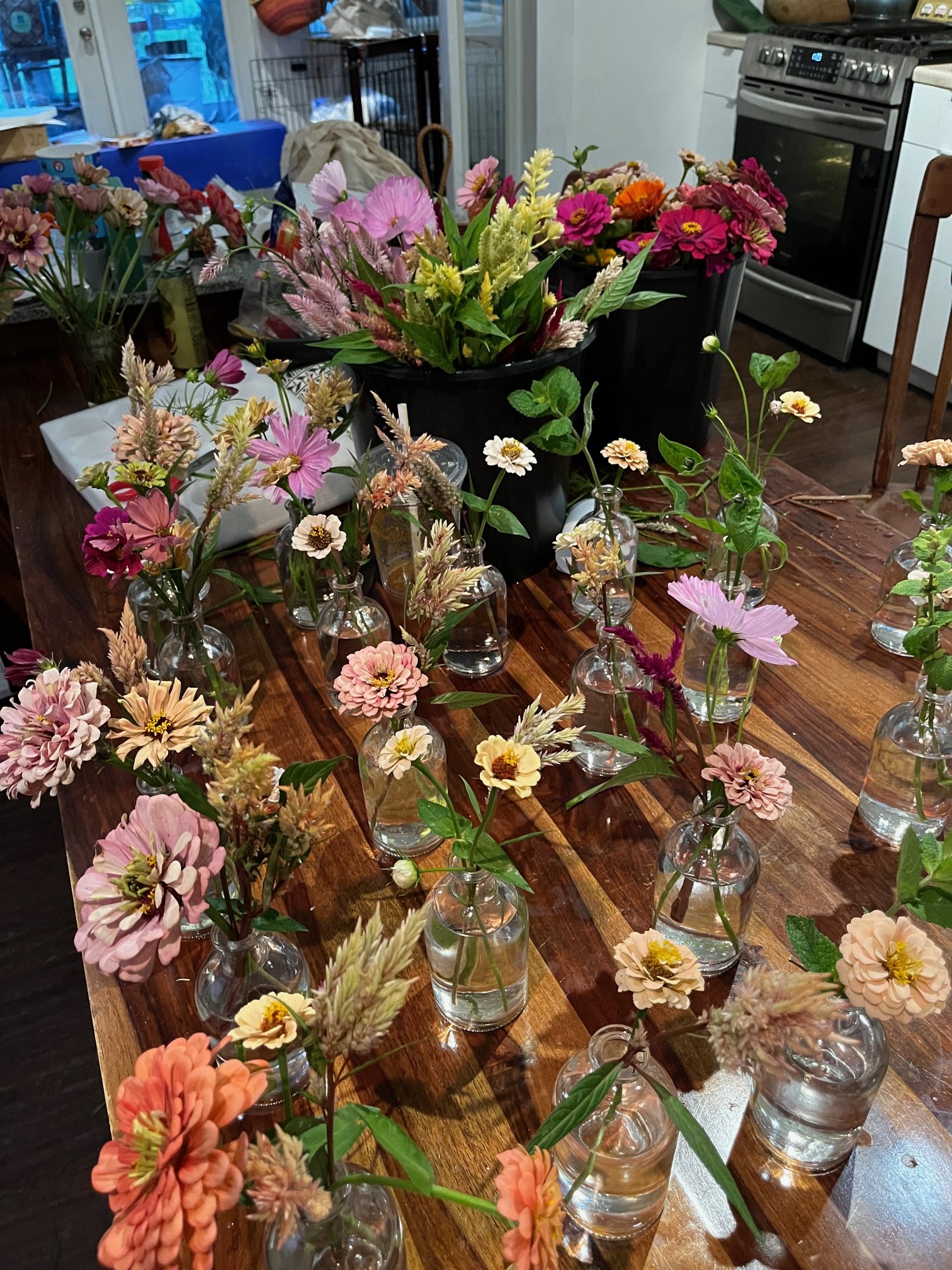 Flowers in jars for students