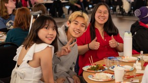 Students at the Lunar New Year celebration.