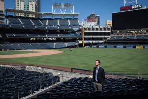 Student at his baseball internship