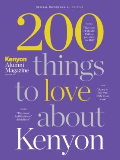 200 things to love about Kenyon magazine cover