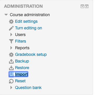 Moodle Import